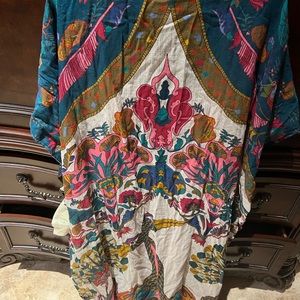 Floral colorful Kimono with Tassles